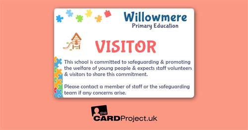 Primary School Puzzle Pieces Visitor Card